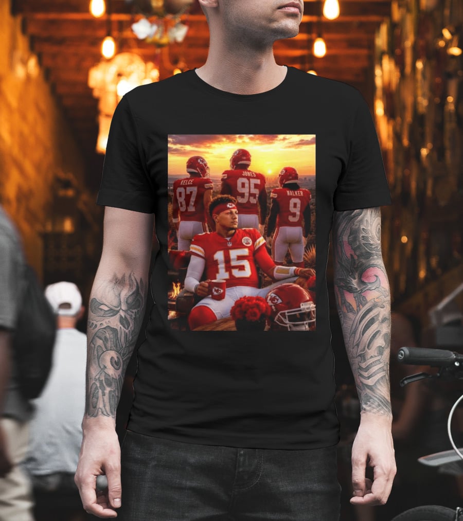 Good Morning Chiefs Kingdom Patrick Mahomes Kelce Jones Walker 87 95 9 15 T-Shirt