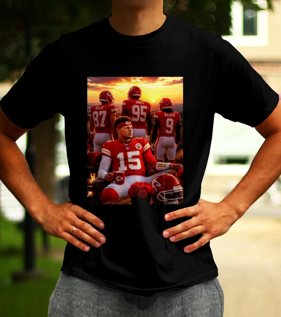 Good Morning Chiefs Kingdom Patrick Mahomes Kelce Jones Walker 87 95 9 15 T-Shirt