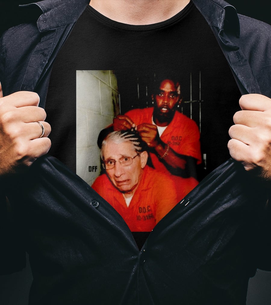 Sean Diddy Combs Braiding Anthony Fauci Hair D.O.C Meme T-Shirt