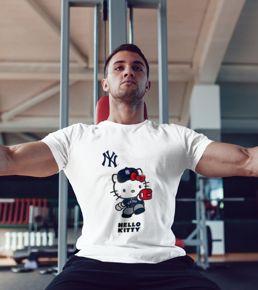 New York Yankees Hello Kitty Baseball Catcher Outfit T-Shirt