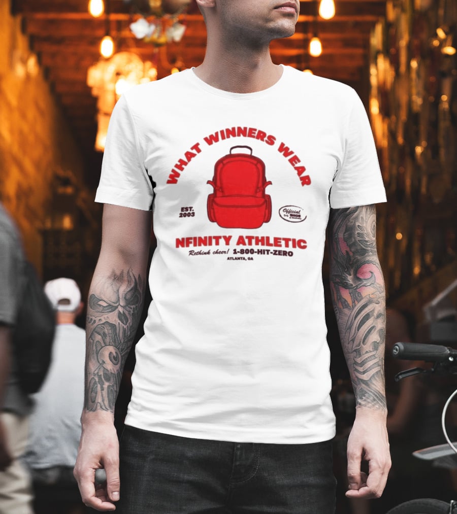 Nfinity Athletic What Winners Wear Backpack Established 2005 Red Rethink Atlanta T-Shirt