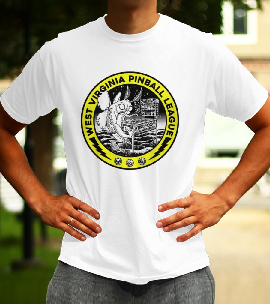 West Virginia Pinball League Mothman Weird Wonderful T-Shirt