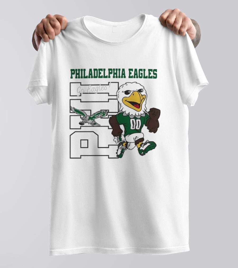 Philadelphia Eagles Go Eagles Mascot 00 Vintage Style Fan Gear T-Shirt