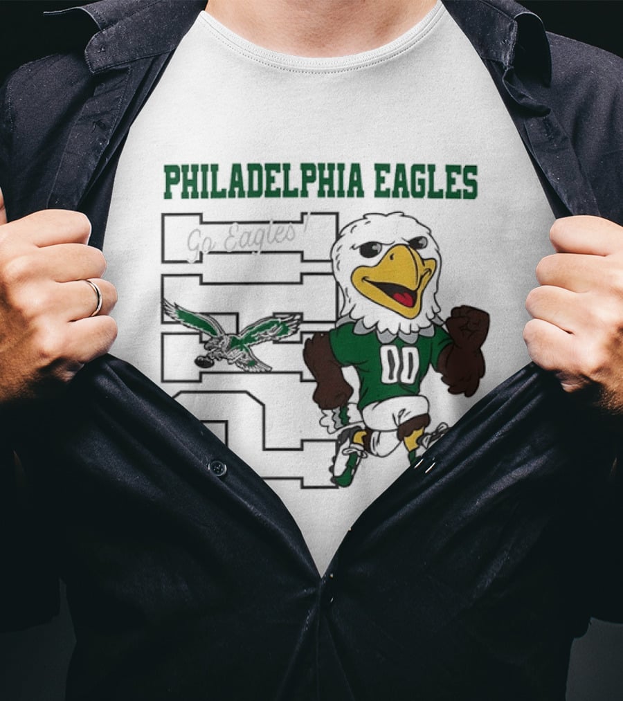 Philadelphia Eagles Go Eagles Mascot 00 Vintage Style Fan Gear T-Shirt