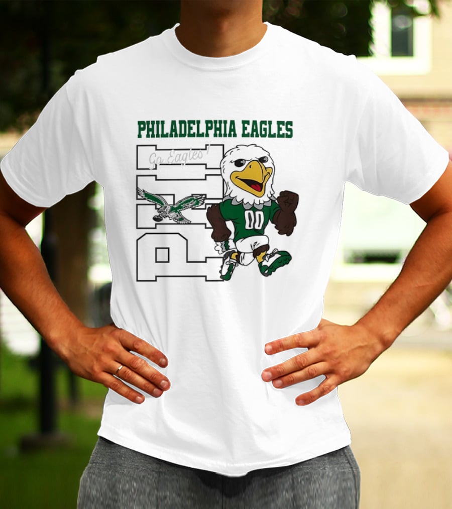 Philadelphia Eagles Go Eagles Mascot 00 Vintage Style Fan Gear T-Shirt