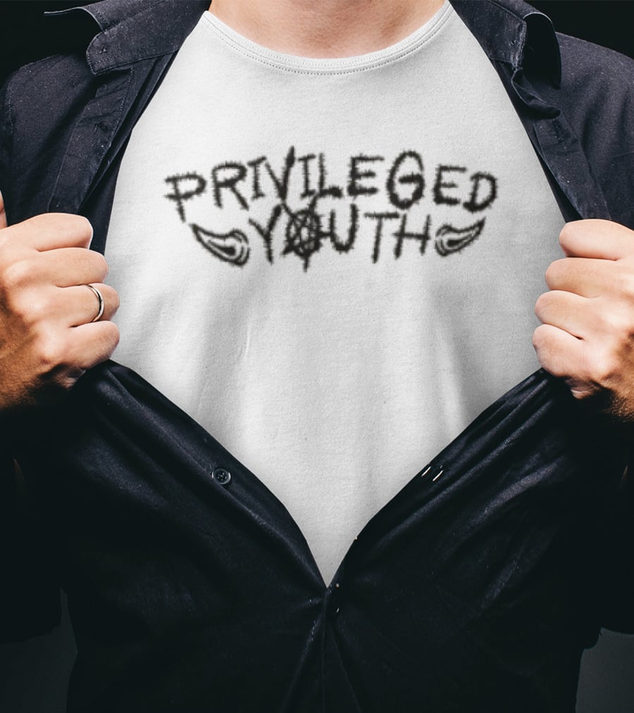 Privileged Youth Store Demon Oversized Cream Privileged Youth T-Shirt