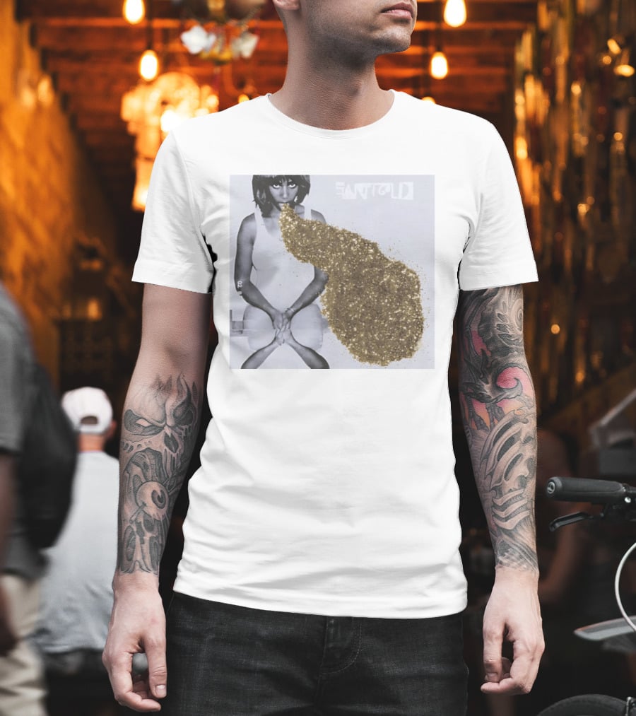 Santigold Gold Glitter Album Cover T-Shirt