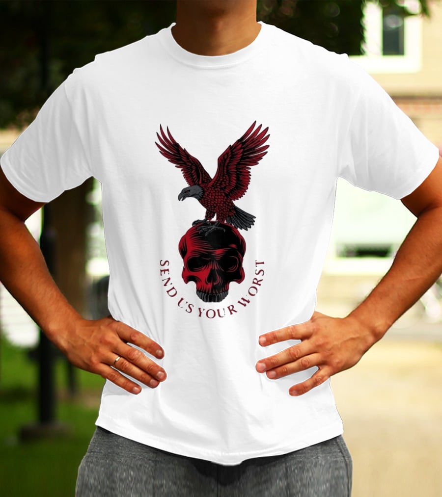 Send Us Your Worst Eagle And Skull Gothic T-Shirt