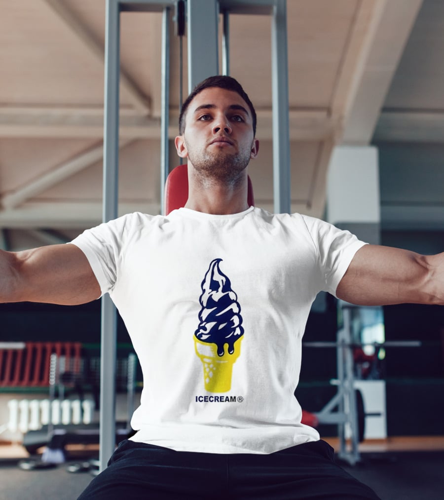 Trevor Goosby Icecream Soft Serve Brand Yellow Cone T-Shirt
