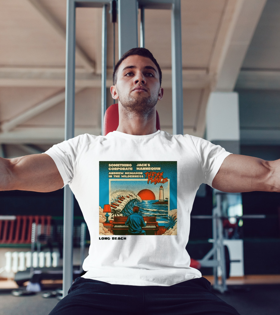 Andrew McMahon Three Pianos Long Beach Concert T-Shirt
