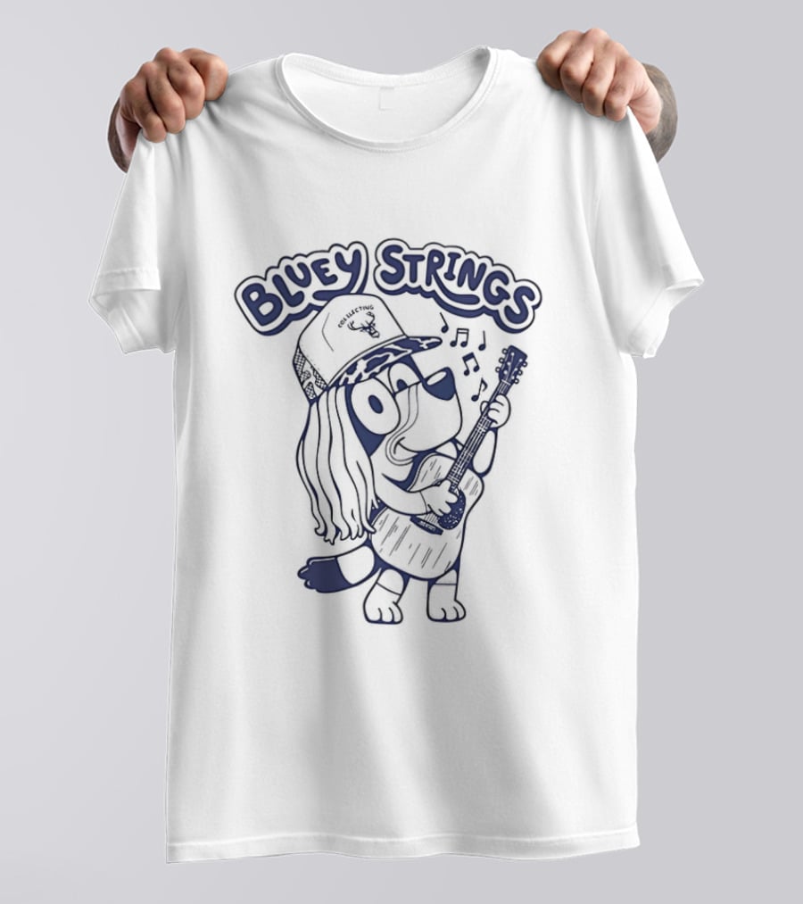 Bluey Strings Play Guitar T-Shirt