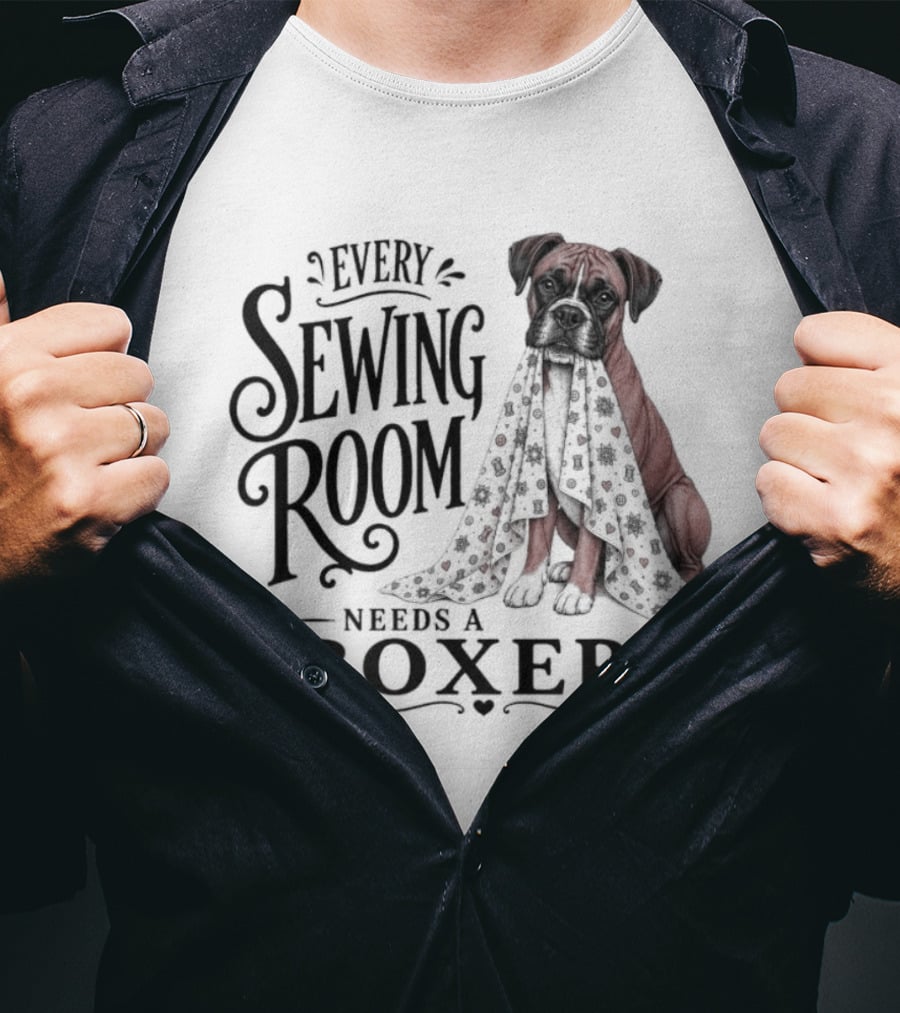 Dog Every Sewing Room Needs A Boxer Sewing T-Shirt