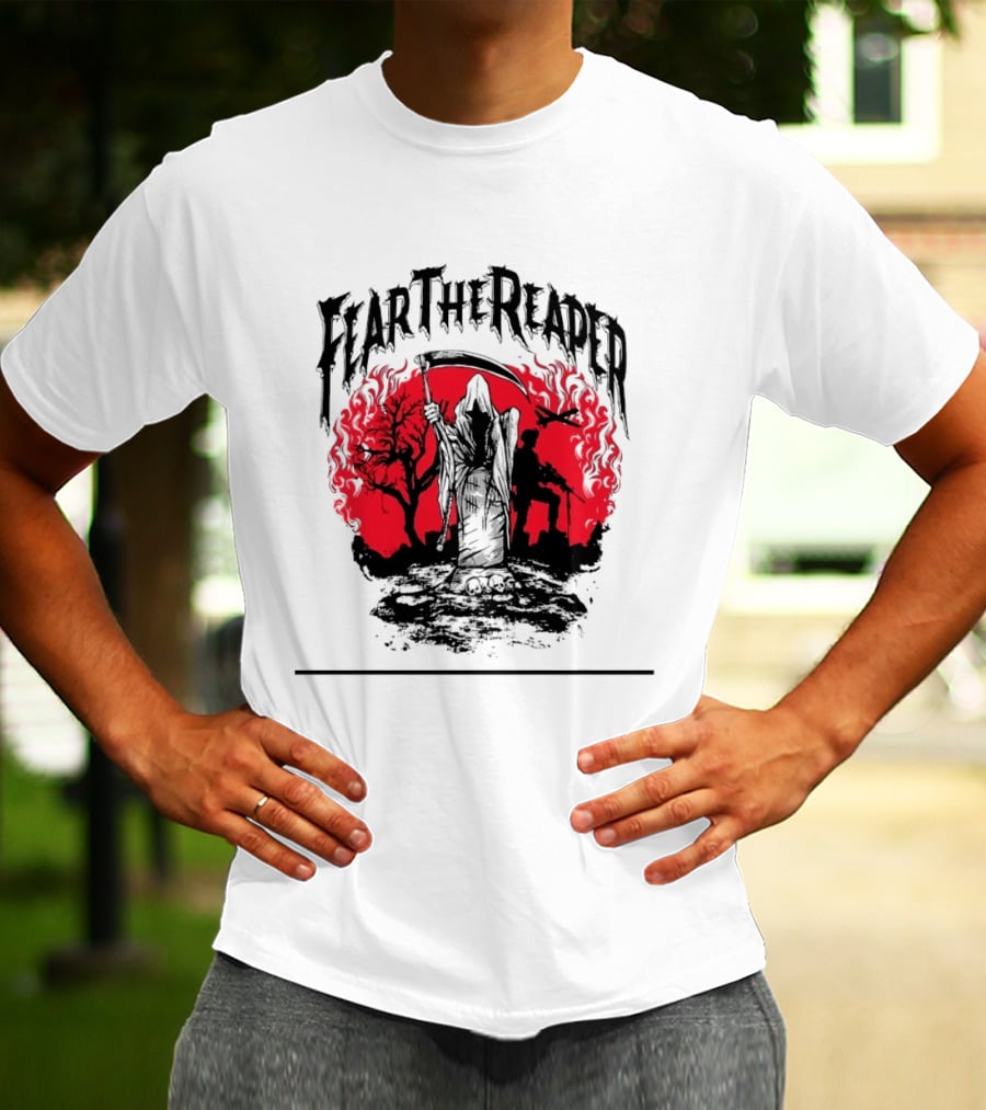 Fear The Reaper Grim Reaper Soldier Military T-Shirt