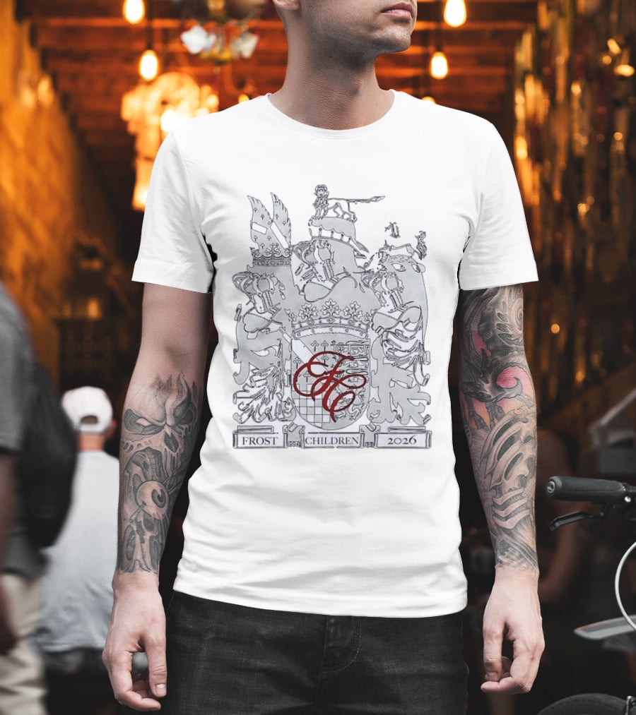 Frost Children 2026 Heraldic Crest Electronic Music T-Shirt