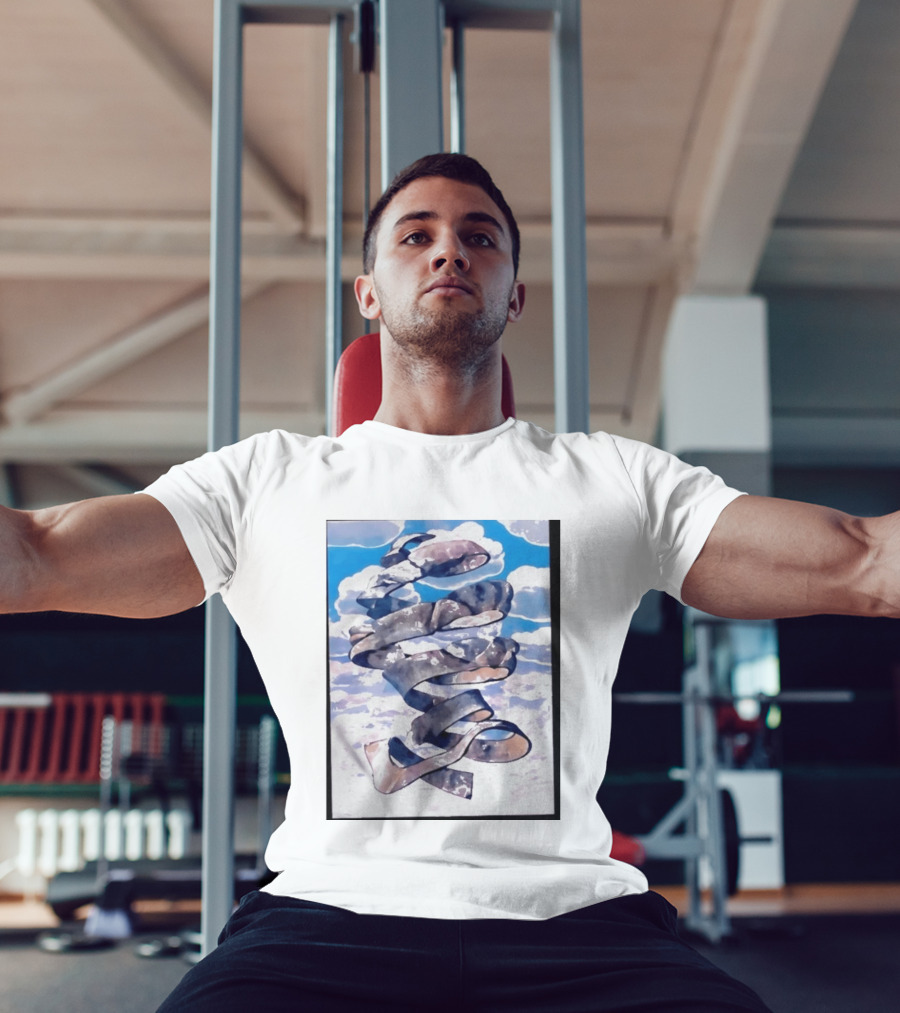 Cloudy Sky Ribbon Twirl T-Shirt