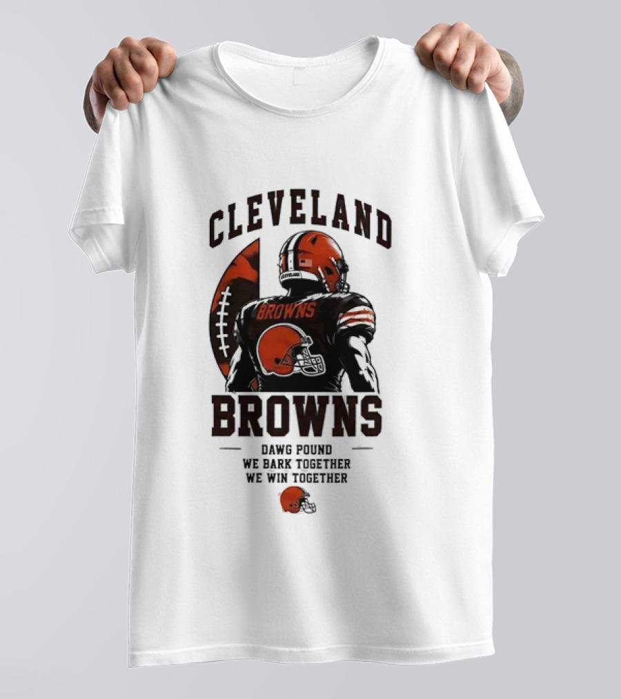 Cleveland Browns Dawg Pound We Bark Together We Win Together T-Shirt