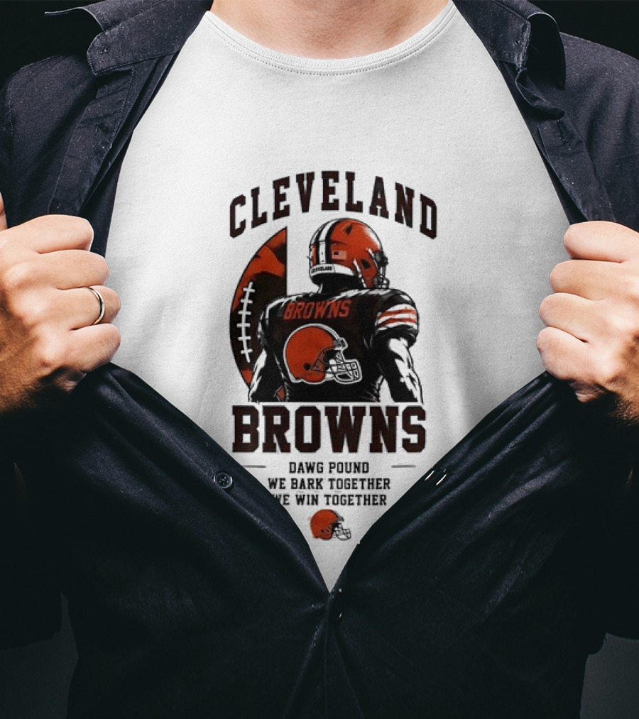 Cleveland Browns Dawg Pound We Bark Together We Win Together T-Shirt