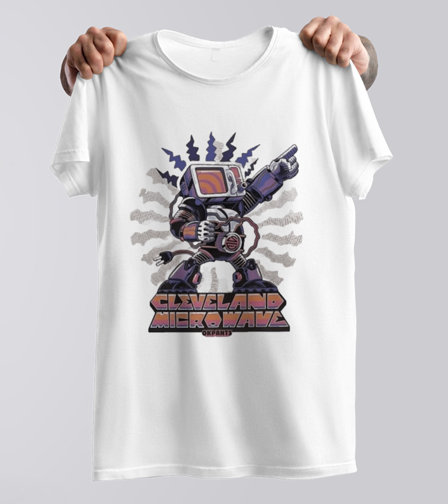 Cleveland Microwave Okpants Retro Robot TV T-Shirt