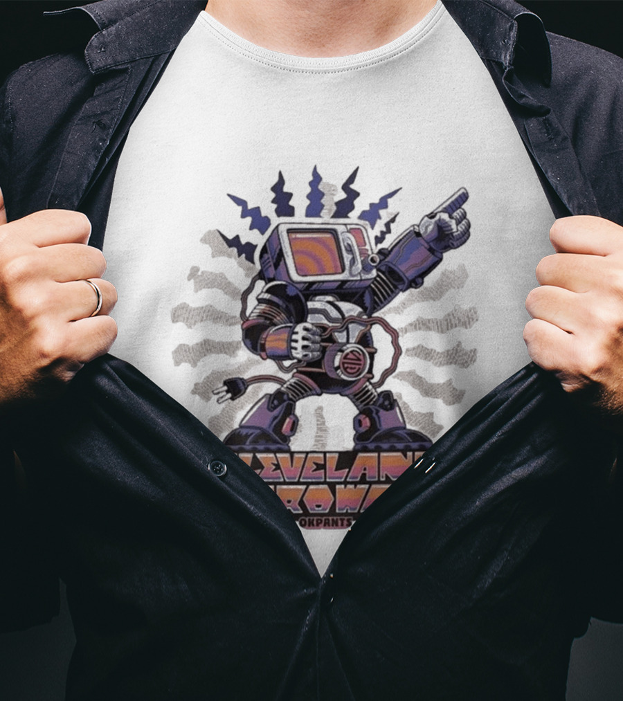 Cleveland Microwave Okpants Retro Robot TV T-Shirt