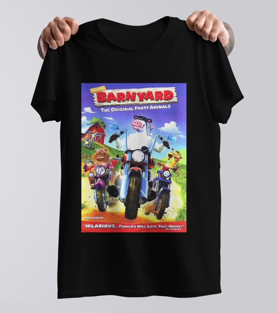 Nickelodeon Barnyard DVD 2006 Hilarious The Original Party Animals Widescreen T-Shirt