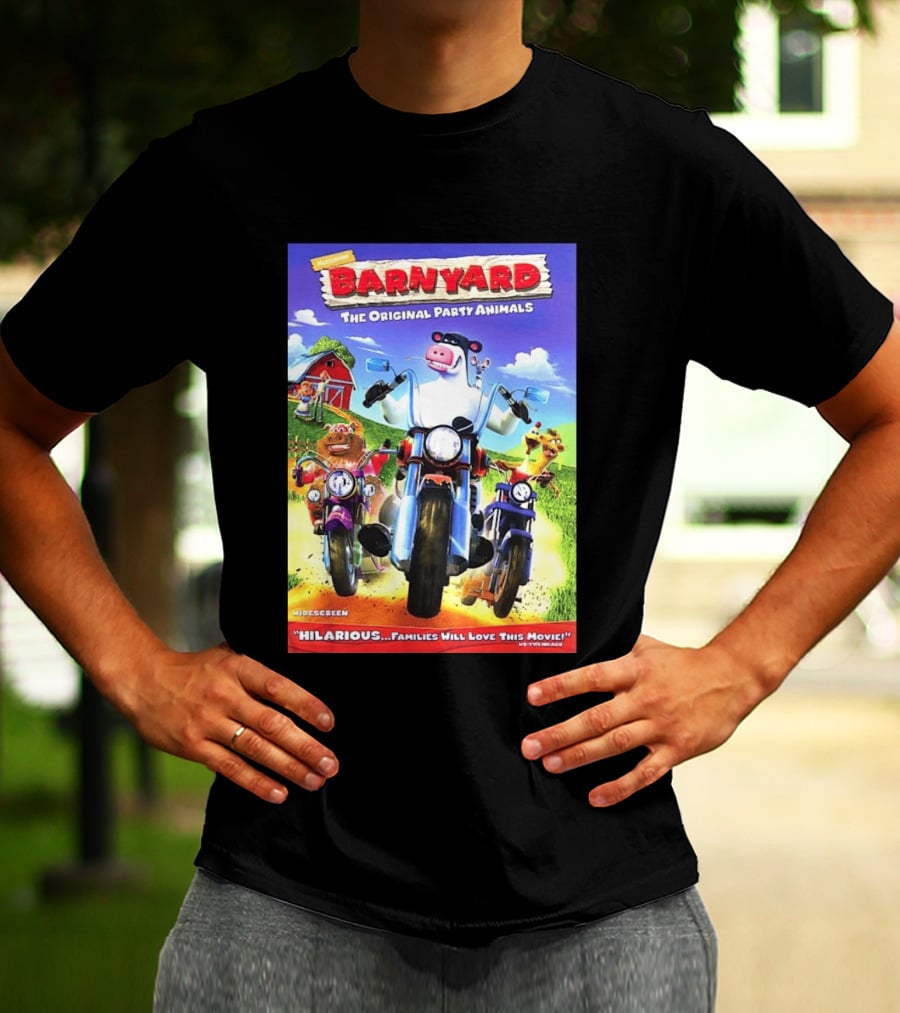 Nickelodeon Barnyard DVD 2006 Hilarious The Original Party Animals Widescreen T-Shirt