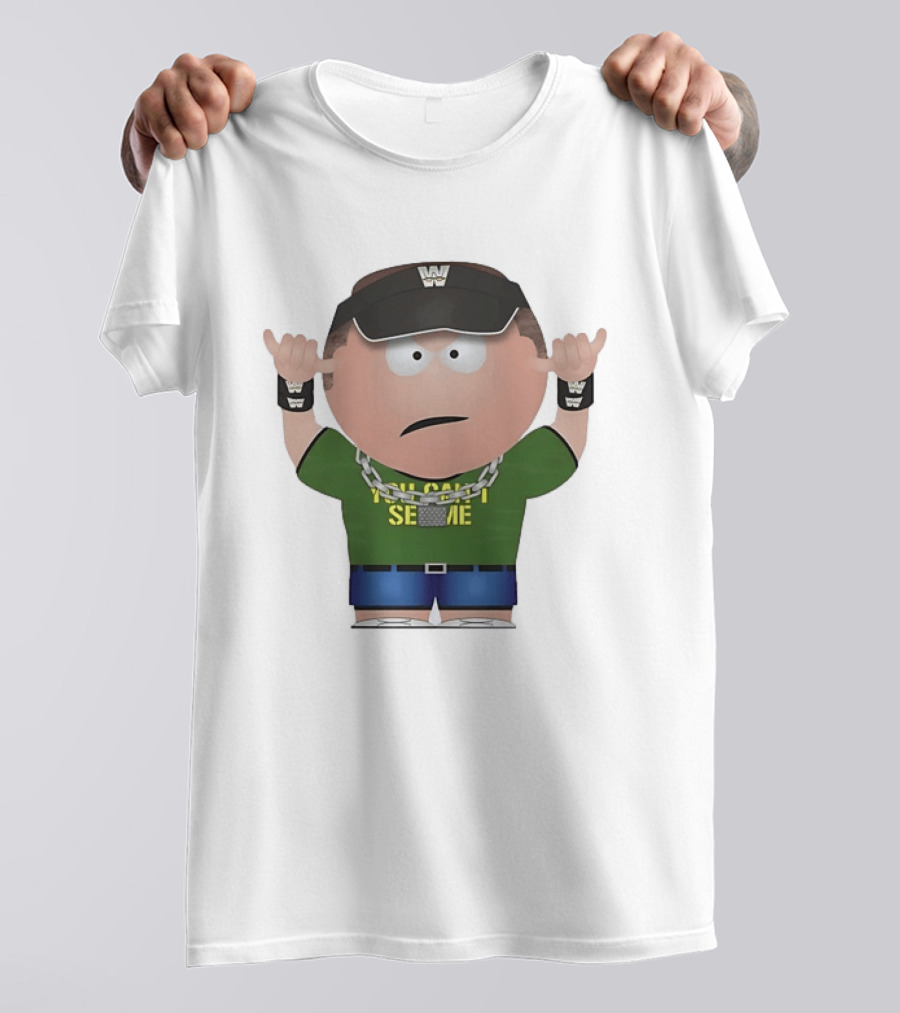 John Cena South Park You Can't See Me WWE Cartoon T-Shirt