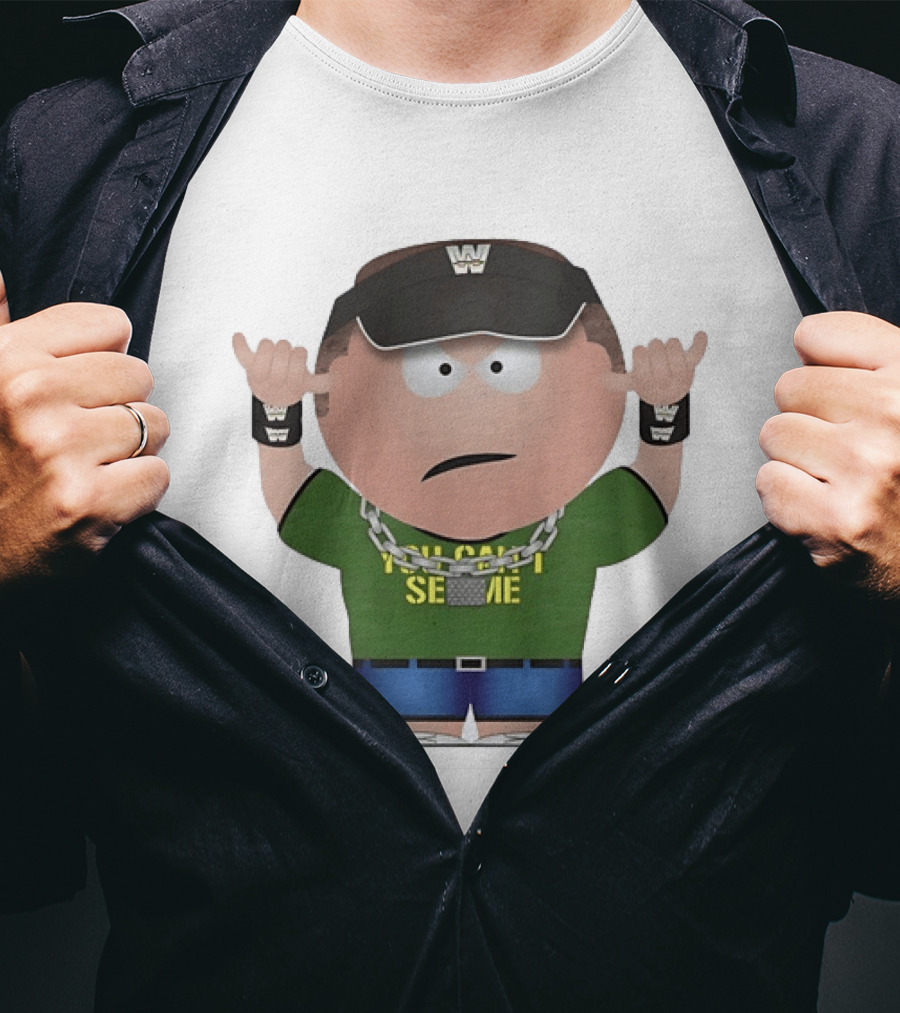 John Cena South Park You Can't See Me WWE Cartoon T-Shirt