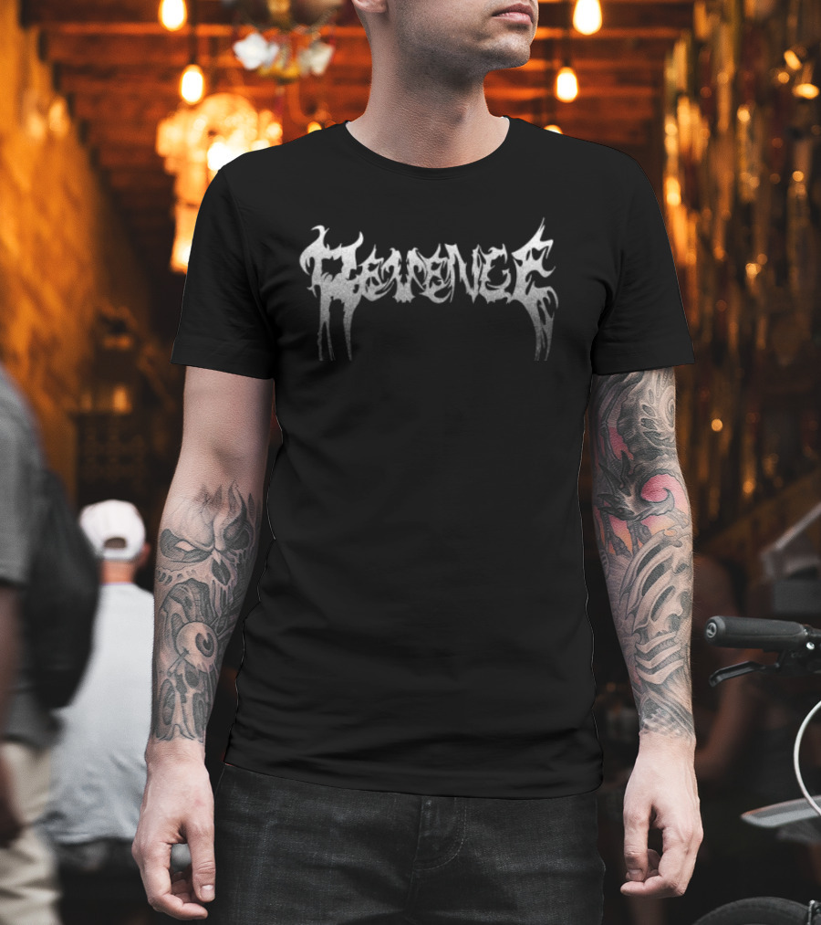 Revenge Store Fv Black Silver Gothic T-Shirt