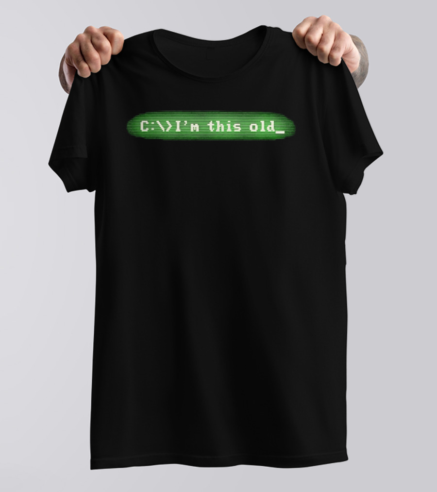 C I'm This Old Computer Command Line Retro Tech Humor T-Shirt