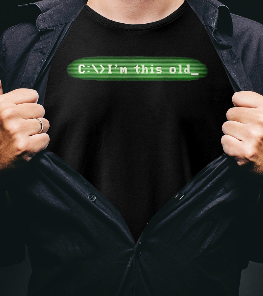 C I'm This Old Computer Command Line Retro Tech Humor T-Shirt