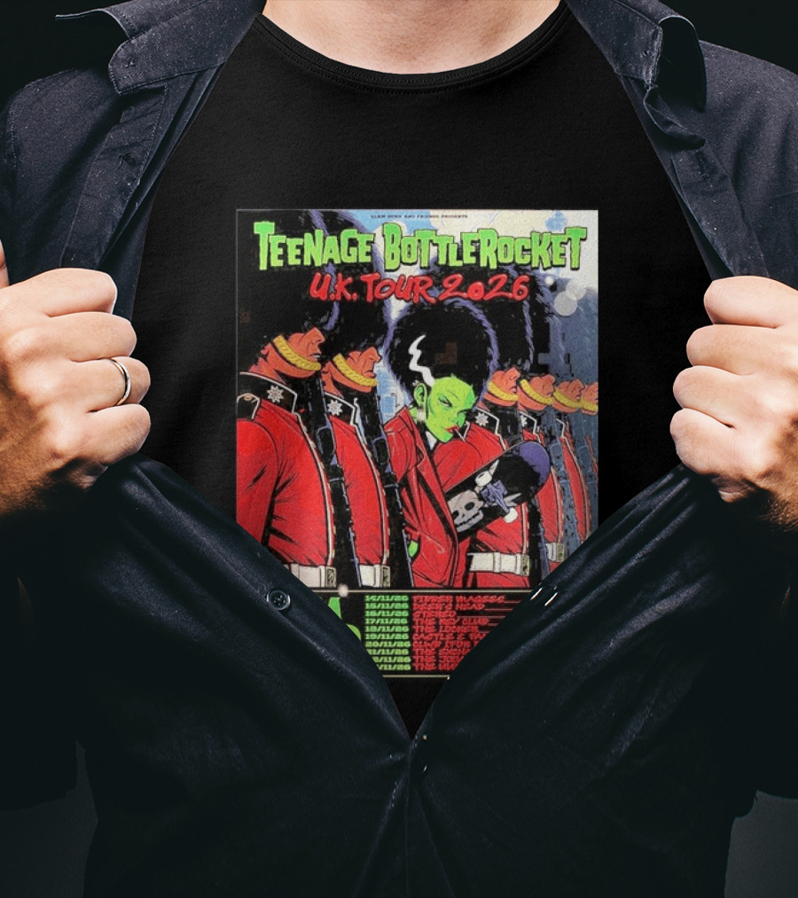 Teenage Bottlerocket UK Tour 2026 Sam Russo Dates Dublin Glasgow Brixton London T-Shirt
