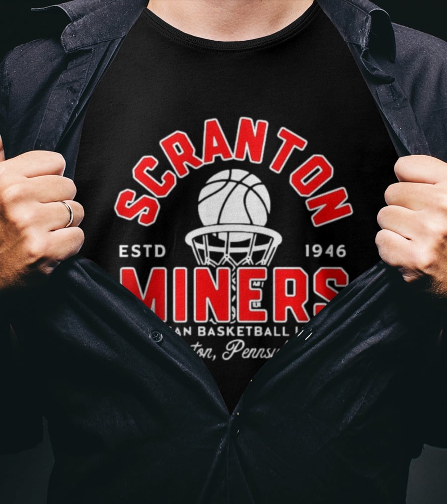 Scranton Miners Estd 1946 American Basketball League Scranton Pennsylvania T-Shirt