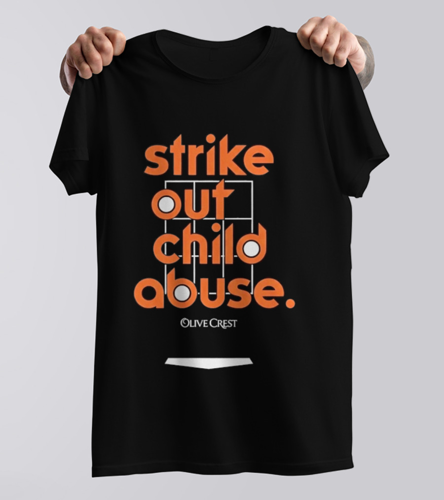 Strike Out Child Abuse Olive Crest Charity Event T-Shirt