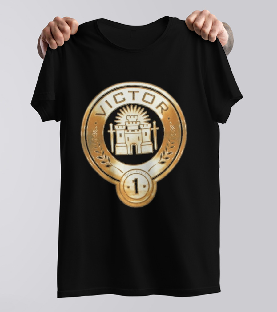 The Hunger Games Victor Emblem District 1 Badge With Castle And Swords T-Shirt