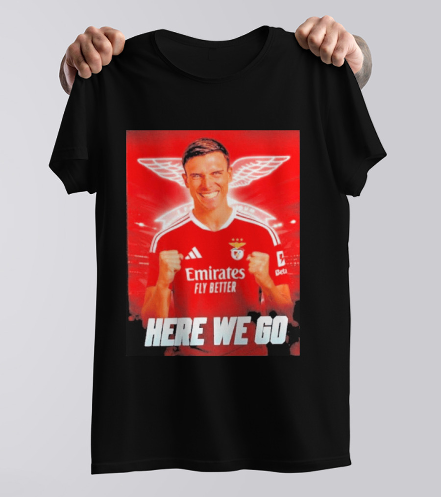João Palhinha Benfica Transfer Here We Go Emirates Fly Better T-Shirt