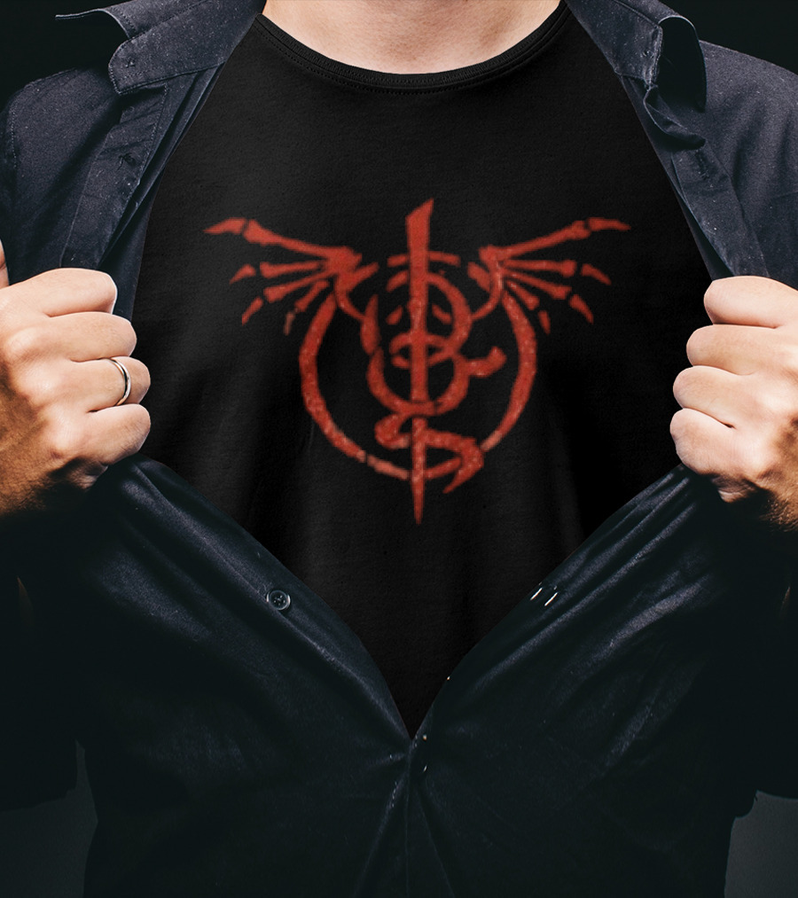Crimson Phoenix Pullover Winged Symbol Lamb Of God Store T-Shirt