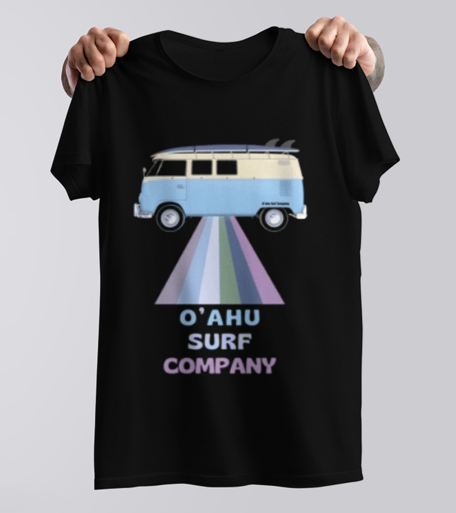 Oahu Surf Company Vintage Surf Bus Hawaiian Islands T-Shirt