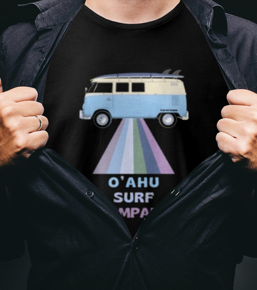 Oahu Surf Company Vintage Surf Bus Hawaiian Islands T-Shirt