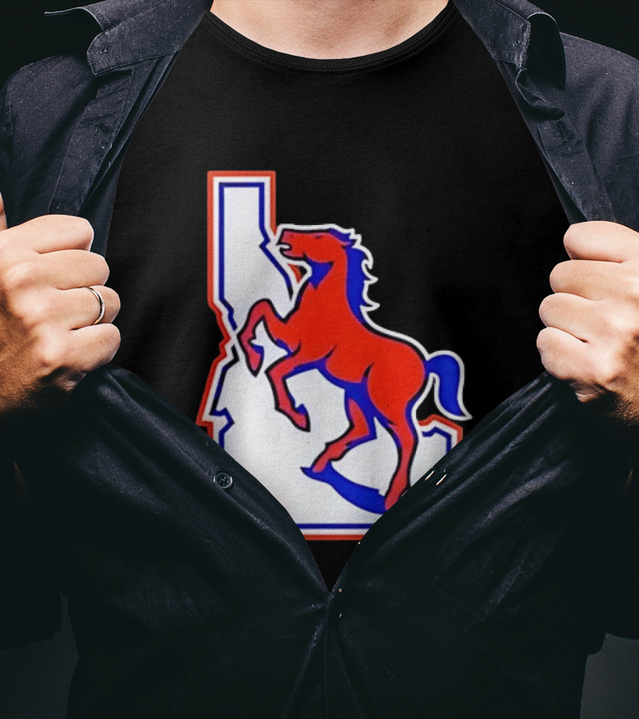 Boise State Broncos Idaho State Horse T-Shirt