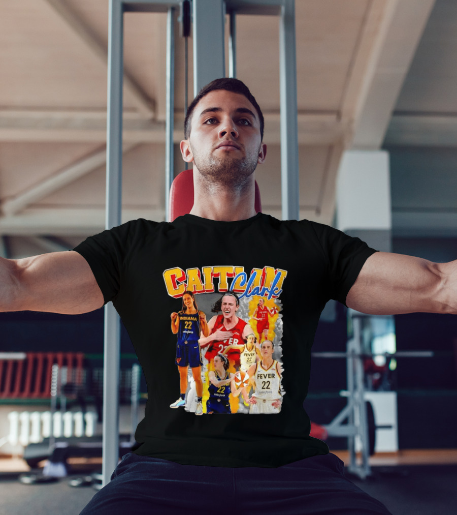 Caitlin Clark Indiana Fever 22 Basketball Athlete Action Montages T-Shirt