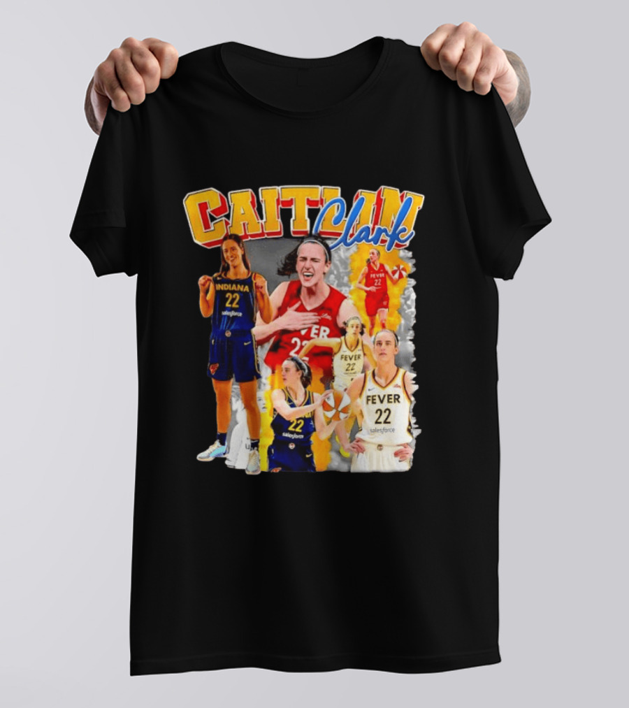 Caitlin Clark Indiana Fever 22 Basketball Athlete Action Montages T-Shirt