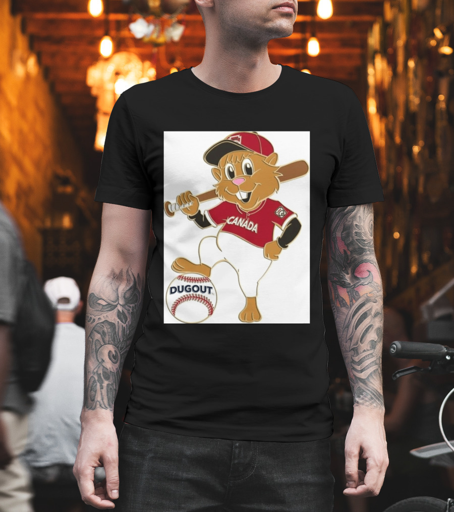 Canada Little League Beaver Baseball Dugout Pin T-Shirt
