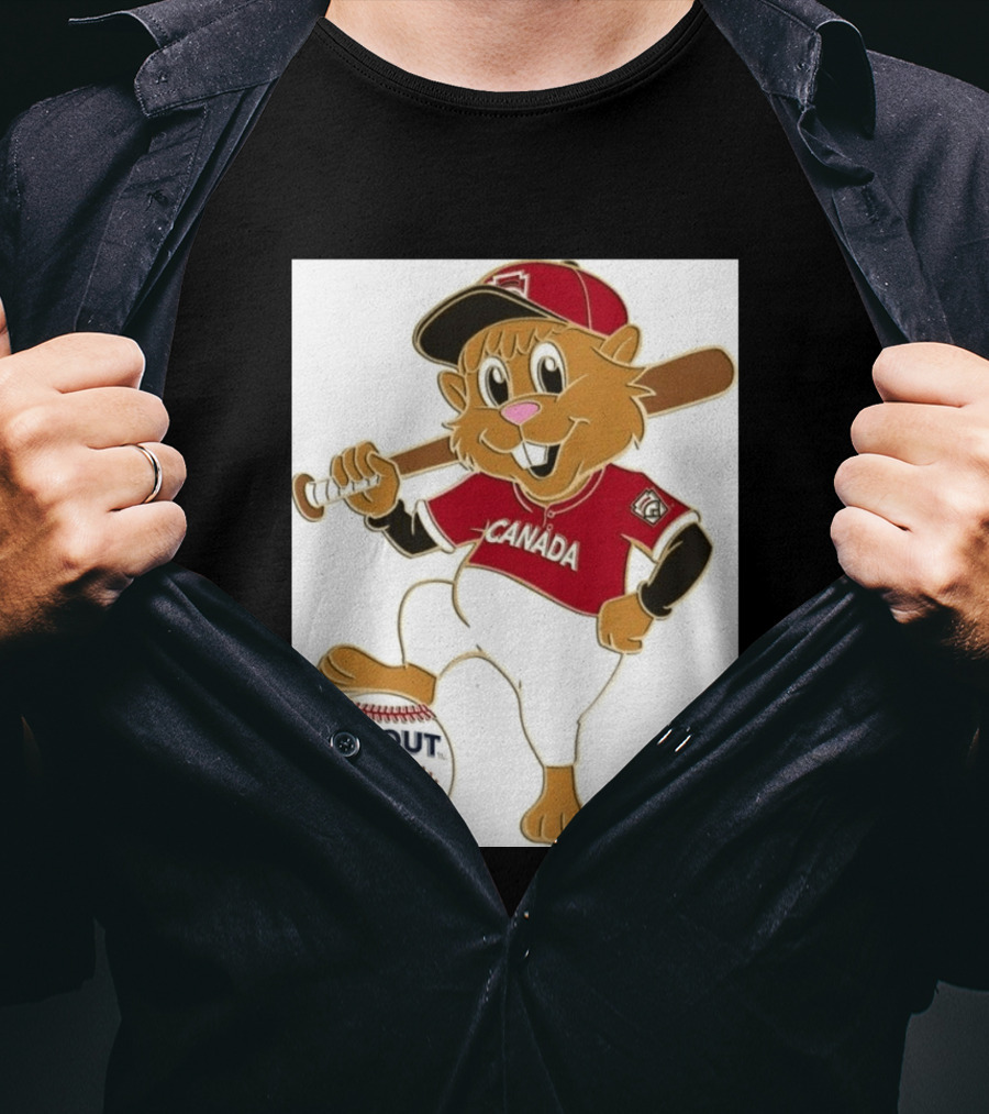 Canada Little League Beaver Baseball Dugout Pin T-Shirt