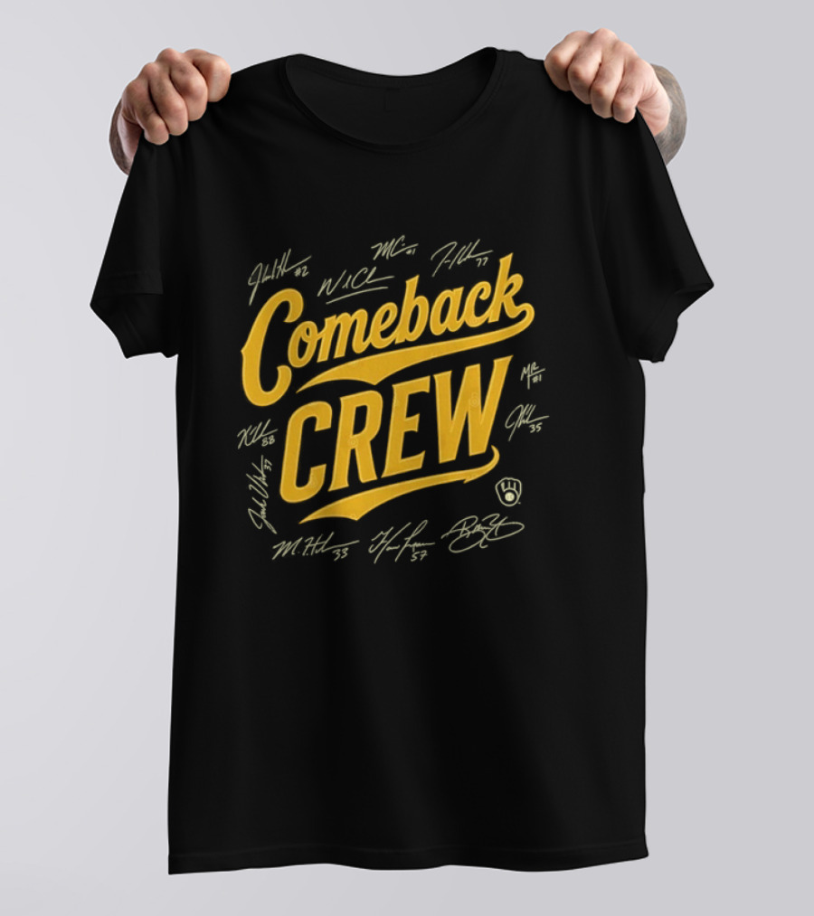 Milwaukee Brewers Comeback Crew Autographed Edition T-Shirt