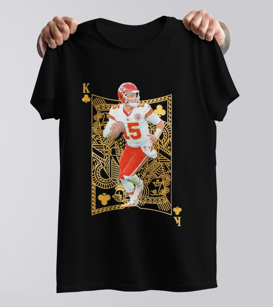 Patrick Mahomes II Kansas City Chiefs King Of Clubs Football Card T-Shirt
