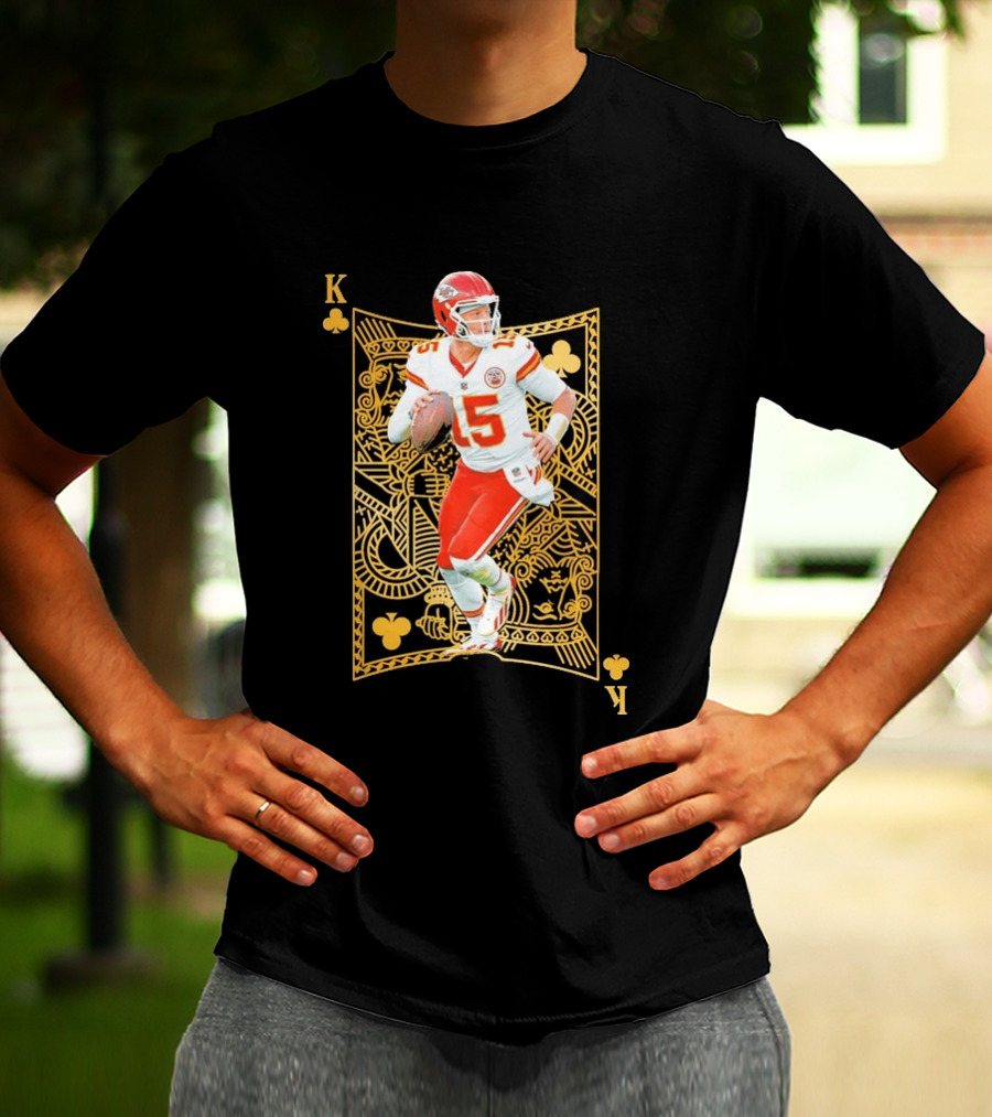 Patrick Mahomes II Kansas City Chiefs King Of Clubs Football Card T-Shirt