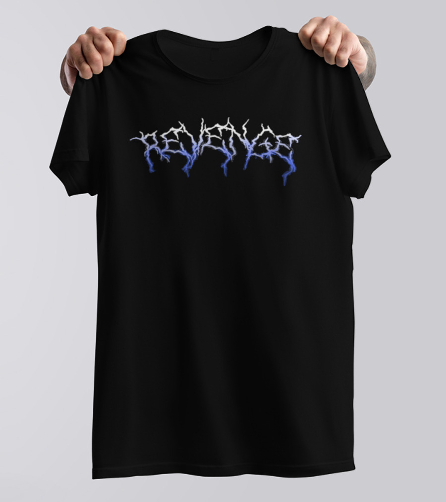 Revenge Gradient Lightning Black Blue T-Shirt