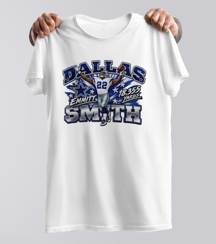 Dallas Emmitt Smith 22 Cowboys 18355 Yards Legend Star T-Shirt