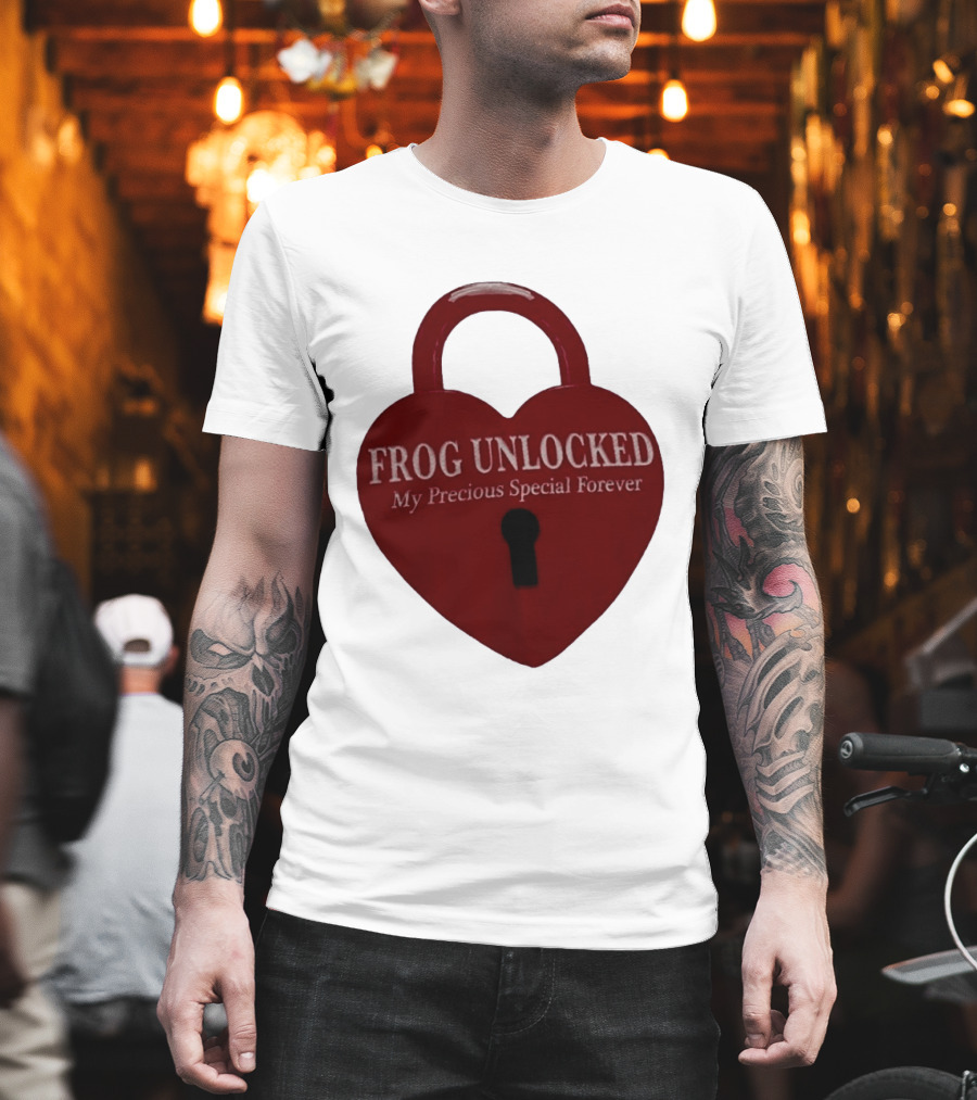 Frog Unlocked Heart Lock My Precious Special Forever T-Shirt