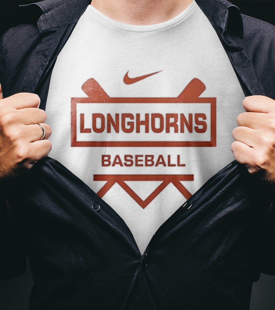 Longhorns Baseball Nike Logo Let's Go T-Shirt